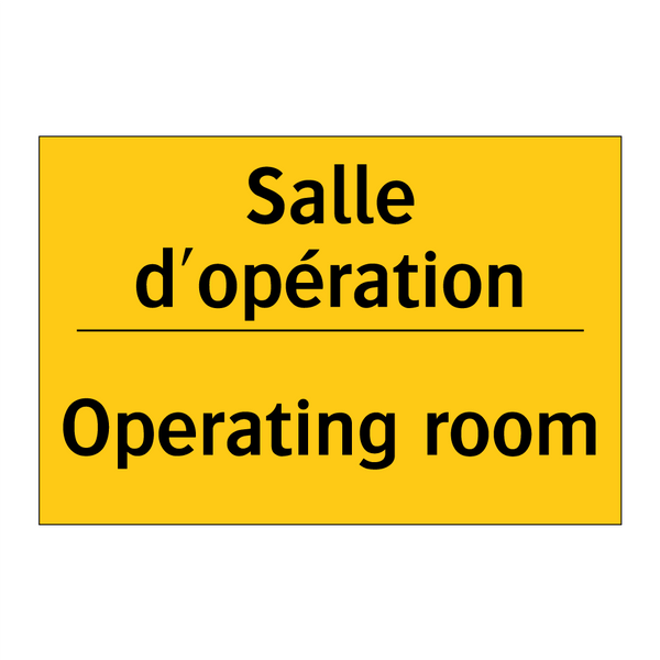 Salle d'opération - Operating room