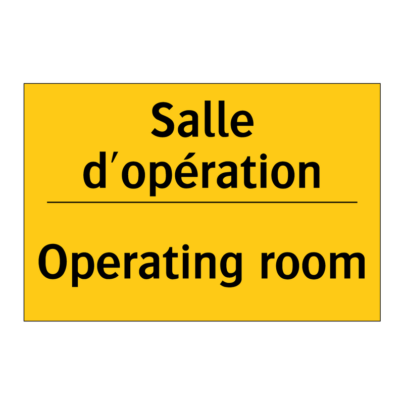 Salle d'opération - Operating room