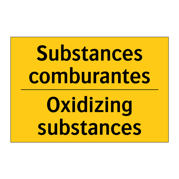 Substances comburantes - Oxidizing substances