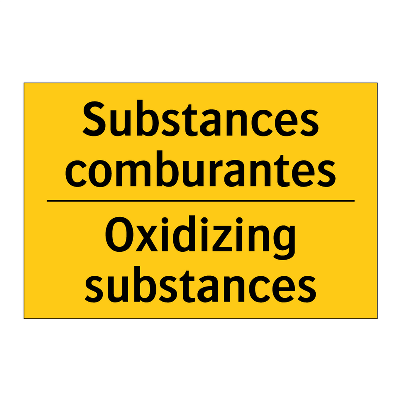 Substances comburantes - Oxidizing substances