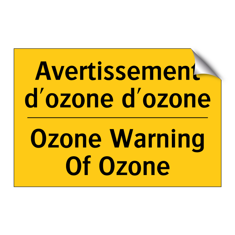 Avertissement d'ozone d'ozone - Ozone Warning Of Ozone