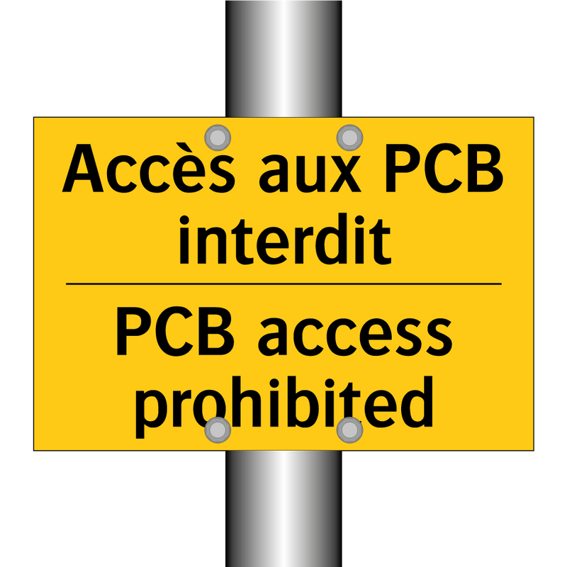 Accès aux PCB interdit - PCB access prohibited