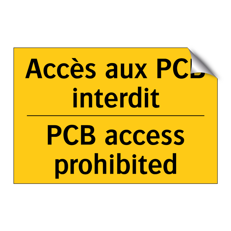 Accès aux PCB interdit - PCB access prohibited