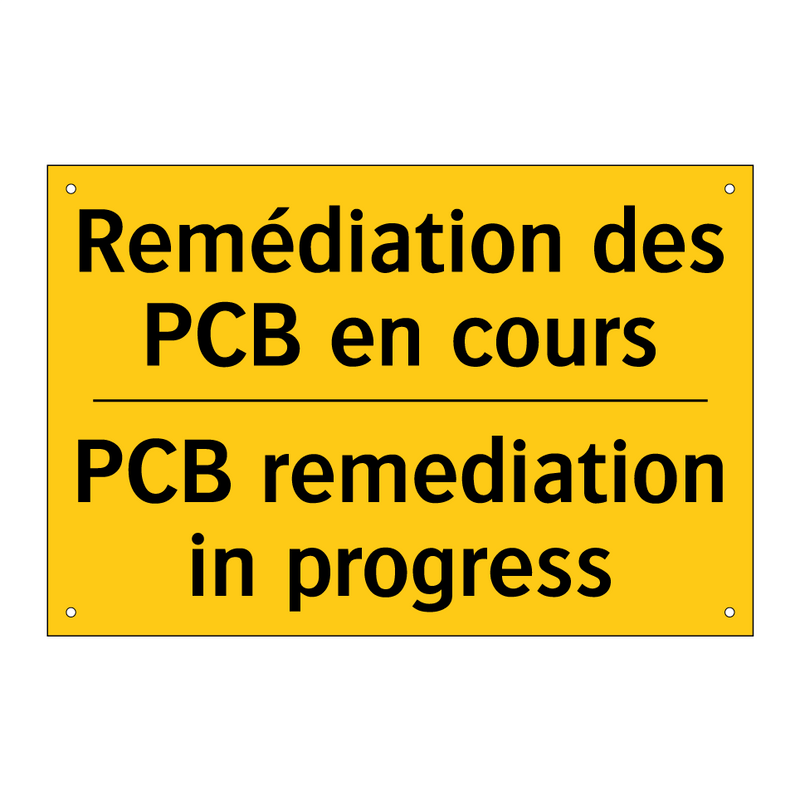 Remédiation des PCB en cours - PCB remediation in progress