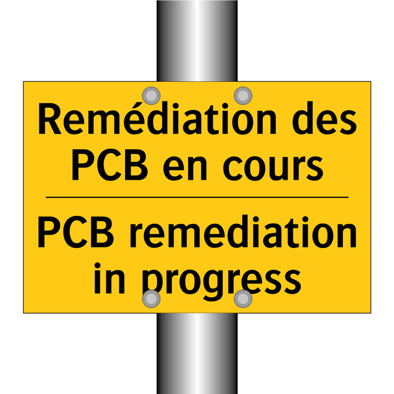 Remédiation des PCB en cours - PCB remediation in progress