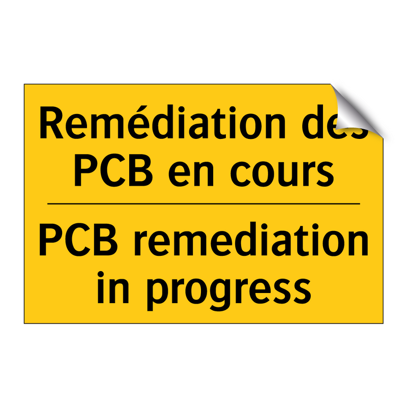 Remédiation des PCB en cours - PCB remediation in progress