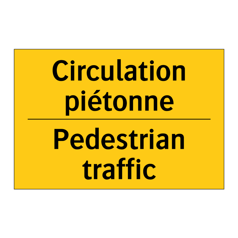 Circulation piétonne - Pedestrian traffic
