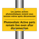 Les parties actives photovoltaïques  /.../ - Photovoltaic Active parts remain  /.../