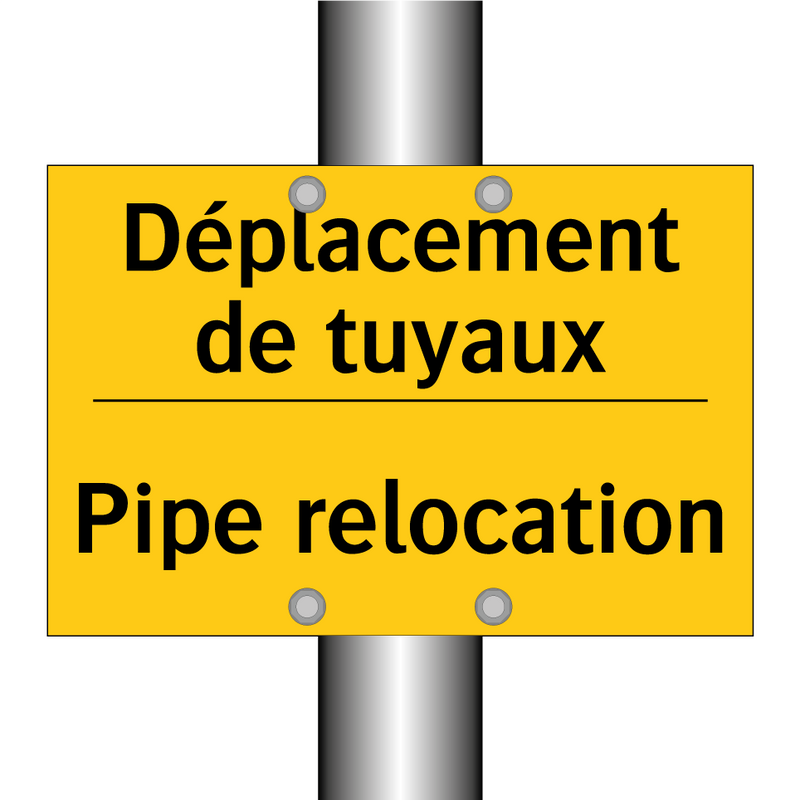 Déplacement de tuyaux - Pipe relocation