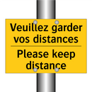 Veuillez garder vos distances - Please keep distance