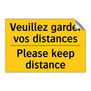 Veuillez garder vos distances - Please keep distance