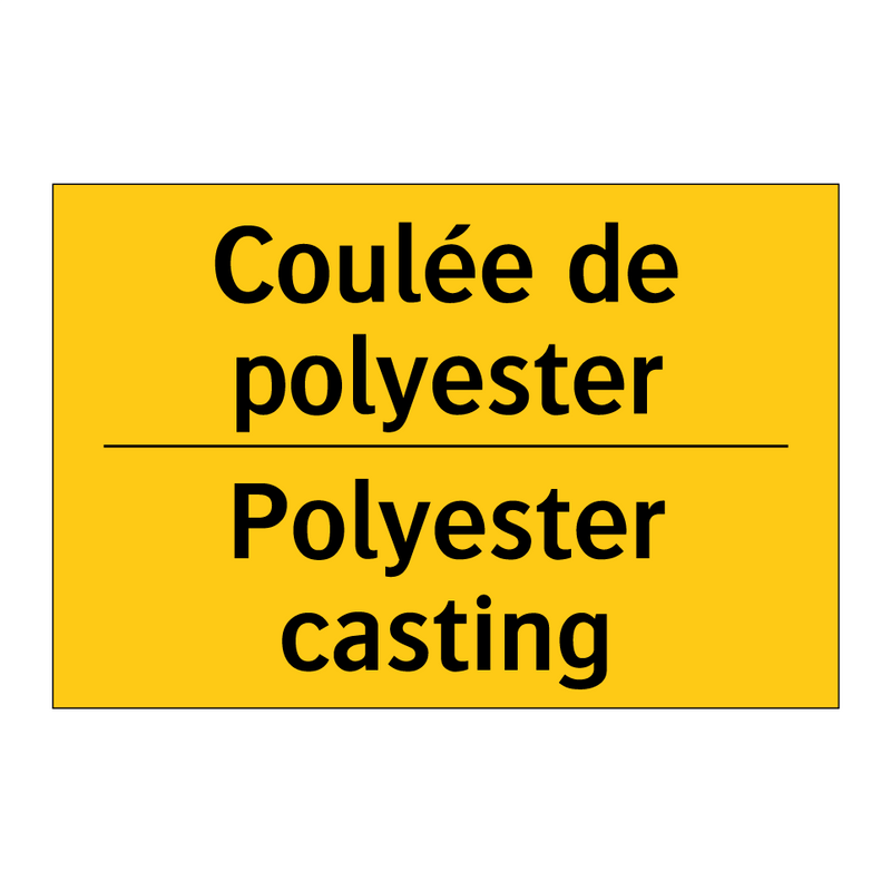 Coulée de polyester - Polyester casting