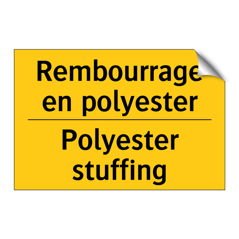 Rembourrage en polyester - Polyester stuffing
