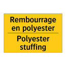 Rembourrage en polyester - Polyester stuffing