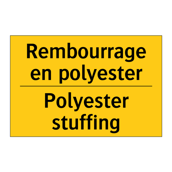 Rembourrage en polyester - Polyester stuffing