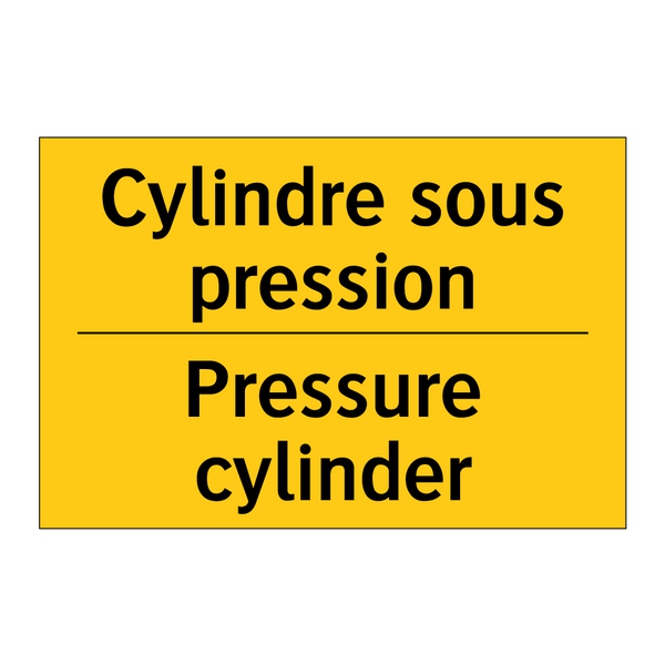 Cylindre sous pression - Pressure cylinder