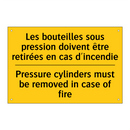 Les bouteilles sous pression doivent  /.../ - Pressure cylinders must be removed  /.../