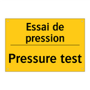 Essai de pression - Pressure test