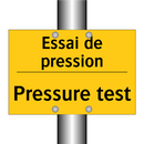 Essai de pression - Pressure test