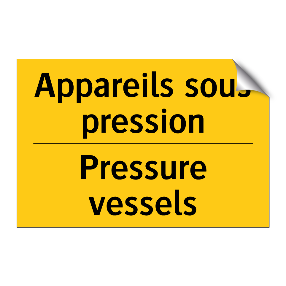 Appareils sous pression - Pressure vessels
