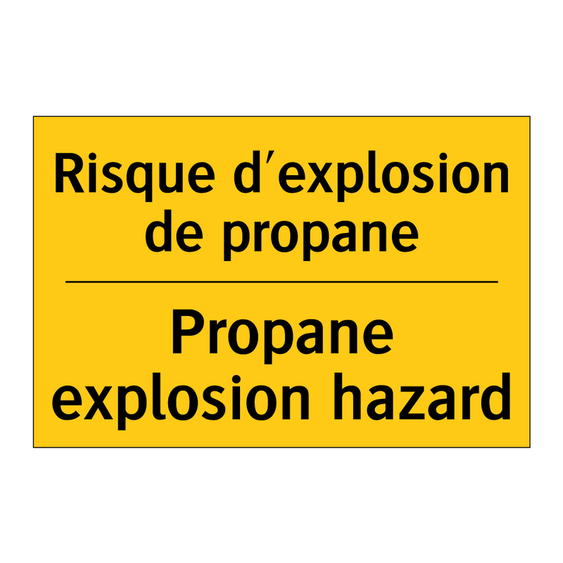Risque d'explosion de propane - Propane explosion hazard