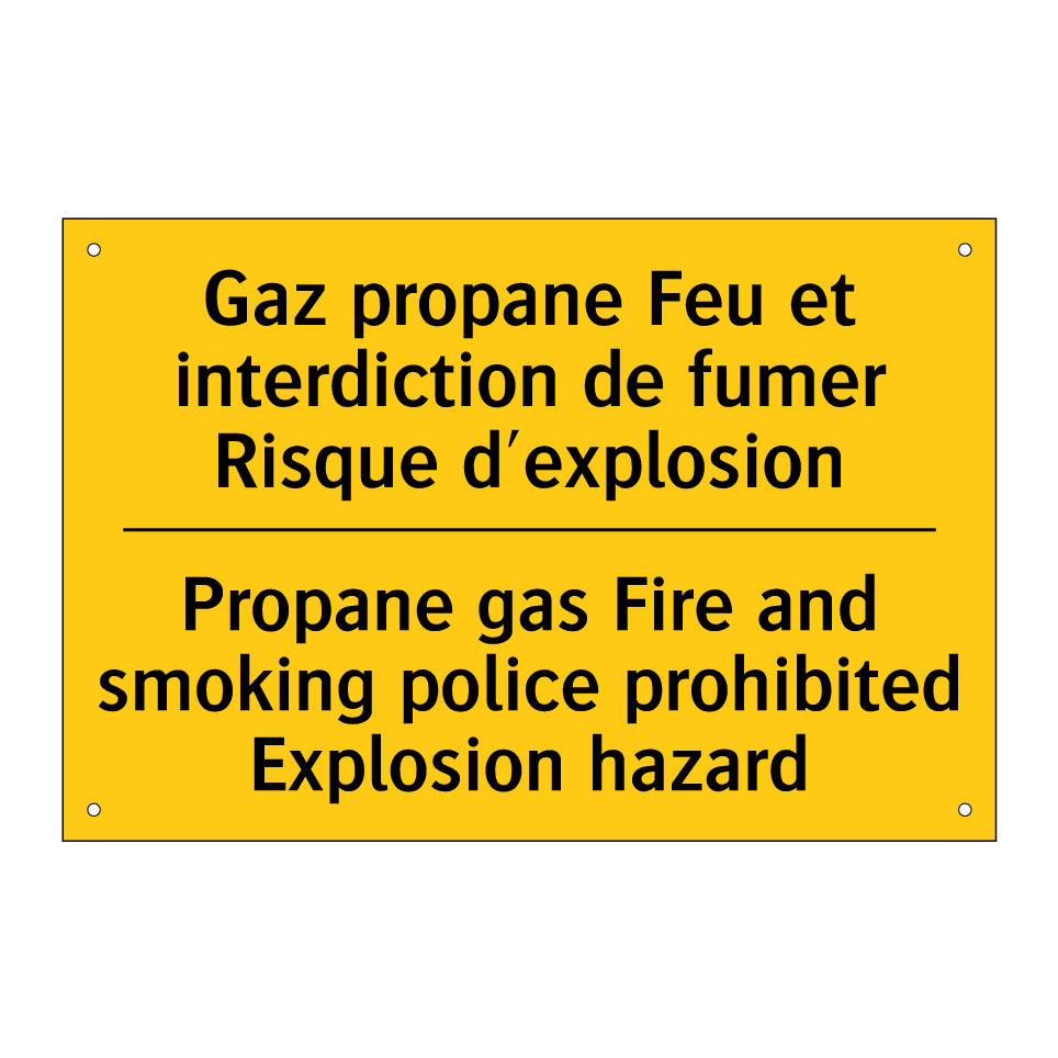 Gaz propane Feu et interdiction  /.../ - Propane gas Fire and smoking police  /.../