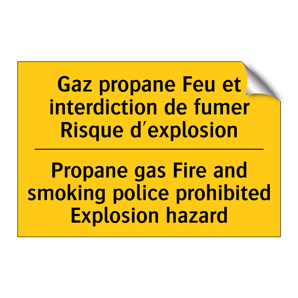 Gaz propane Feu et interdiction  /.../ - Propane gas Fire and smoking police  /.../