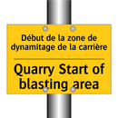 Début de la zone de dynamitage  /.../ - Quarry Start of blasting area