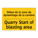 Début de la zone de dynamitage  /.../ - Quarry Start of blasting area