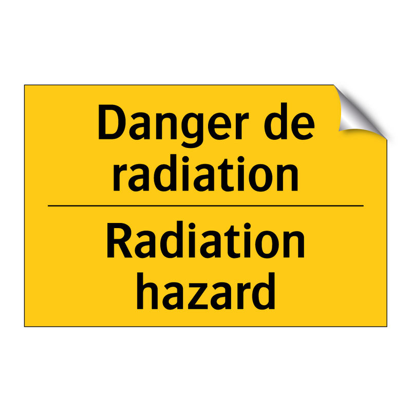 Danger de radiation - Radiation hazard