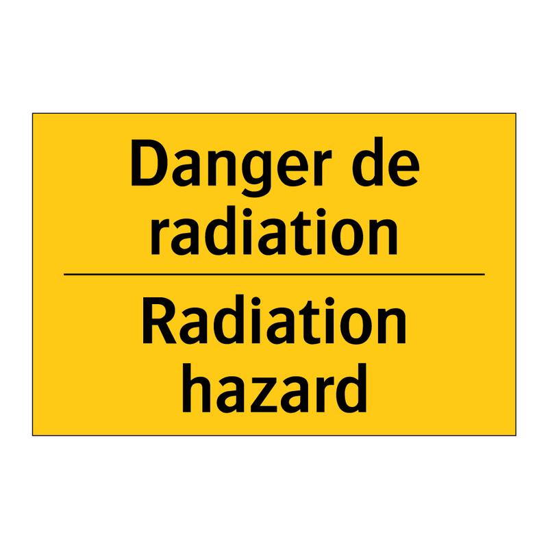 Danger de radiation - Radiation hazard
