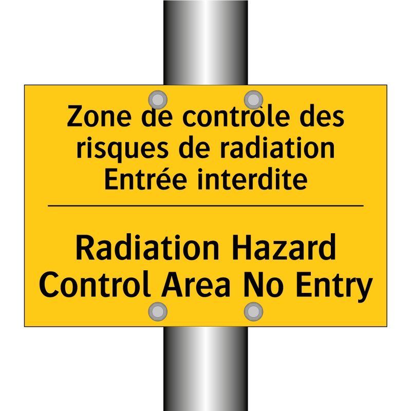 Zone de contrôle des risques de  /.../ - Radiation Hazard Control Area  /.../