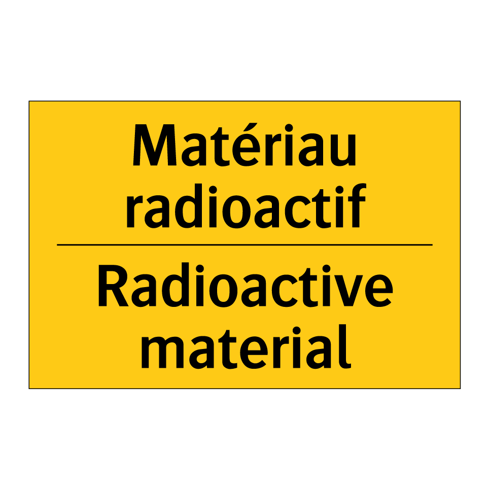 Matériau radioactif - Radioactive material