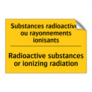 Substances radioactives ou rayonnements  /.../ - Radioactive substances or ionizing  /.../