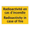 Radioactivité en cas d'incendie /.../ - Radioactivity in case of fire