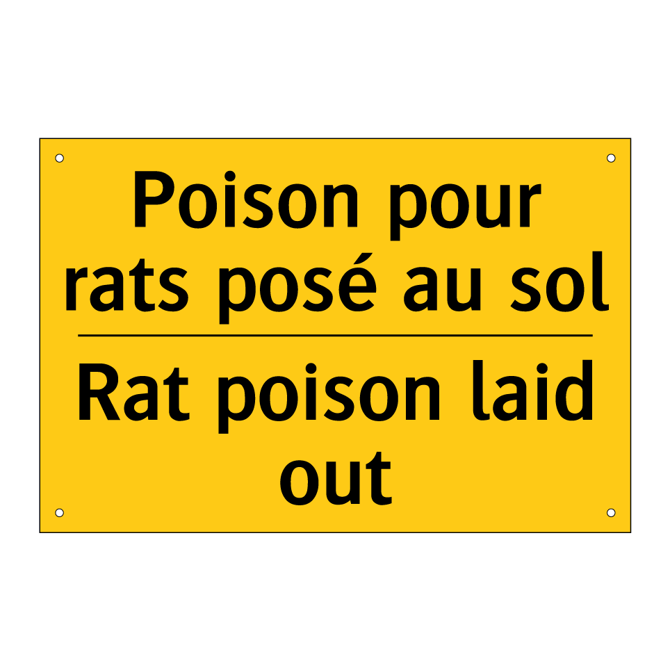 Poison pour rats posé au sol - Rat poison laid out