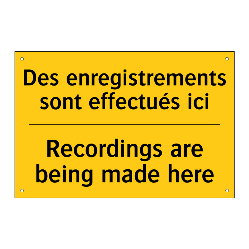 Des enregistrements sont effectués  /.../ - Recordings are being made here
