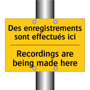 Des enregistrements sont effectués  /.../ - Recordings are being made here