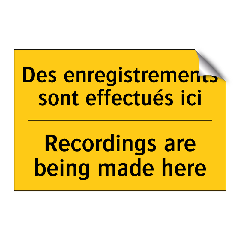 Des enregistrements sont effectués  /.../ - Recordings are being made here