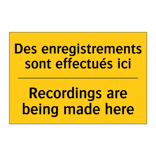 Des enregistrements sont effectués  /.../ - Recordings are being made here