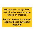 Réparation ! Le système est sécurisé  /.../ - Repair! System is secured against  /.../