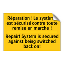 Réparation ! Le système est sécurisé  /.../ - Repair! System is secured against  /.../