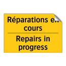 Réparations en cours - Repairs in progress