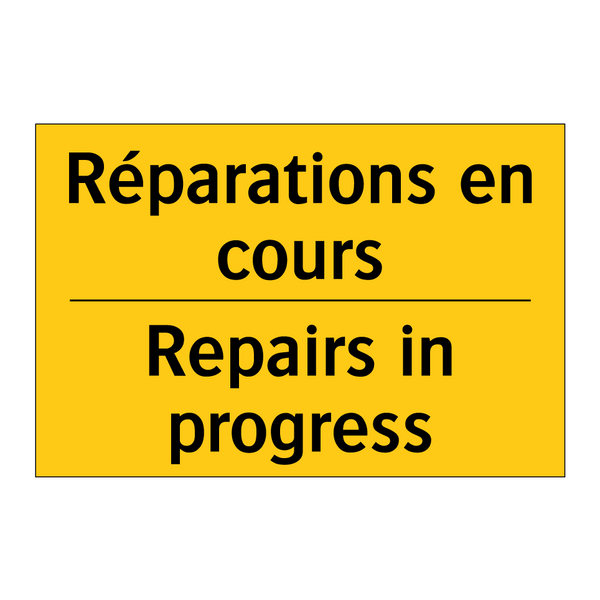 Réparations en cours - Repairs in progress