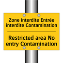 Zone interdite Entrée interdite  /.../ - Restricted area No entry Contamination /.../