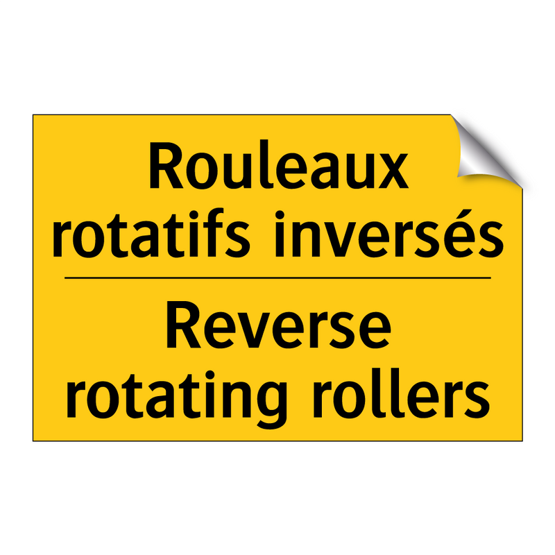 Rouleaux rotatifs inversés - Reverse rotating rollers