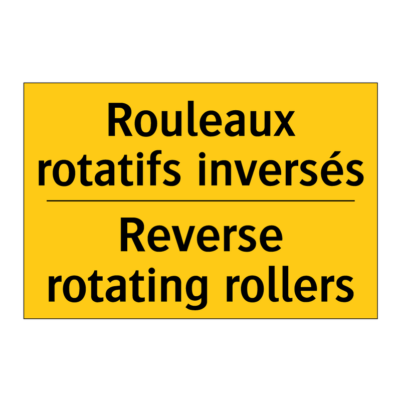 Rouleaux rotatifs inversés - Reverse rotating rollers