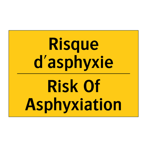Risque d'asphyxie - Risk Of Asphyxiation