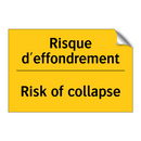 Risque d'effondrement - Risk of collapse