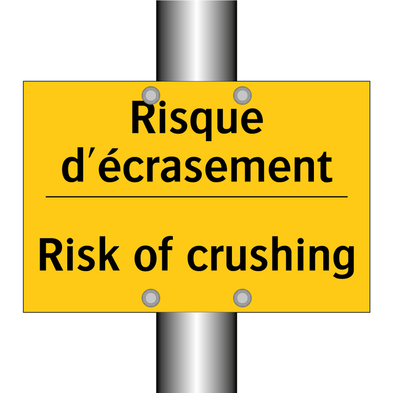 Risque d'écrasement - Risk of crushing